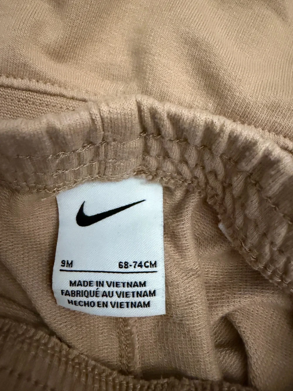Nike Kids Hooded Zip Sweatshirt and Joggers - Beige - Picture 3 of 4